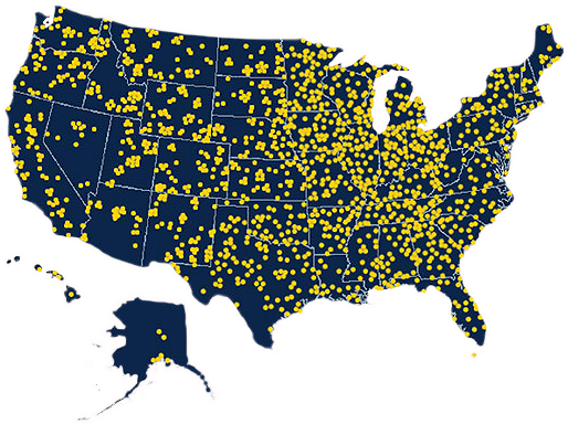 map of US